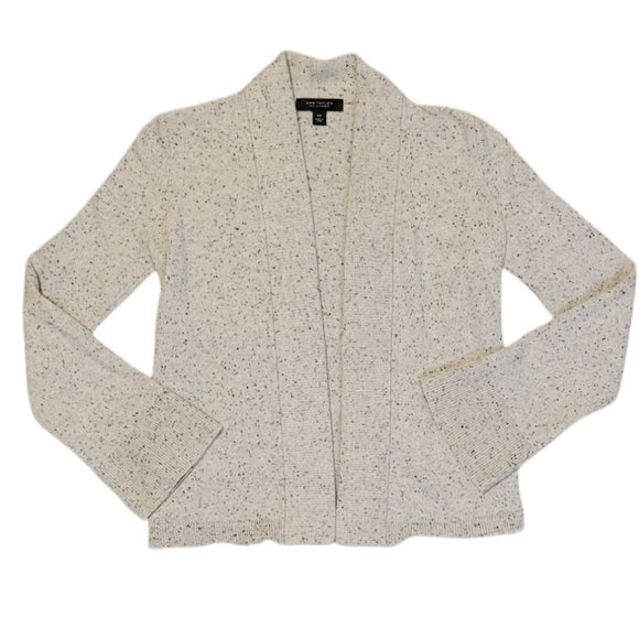 Ann Taylor Sweaters - Ann Taylor 100% Cashmere Open Front Cardigan Knit Sweater Oatmeal XXS
